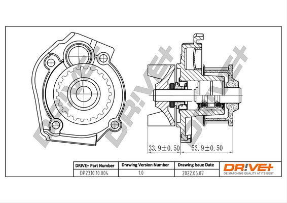 Wasserpumpe, Motorkühlung Dr!ve+ DP2310.10.004 von Dr!ve+