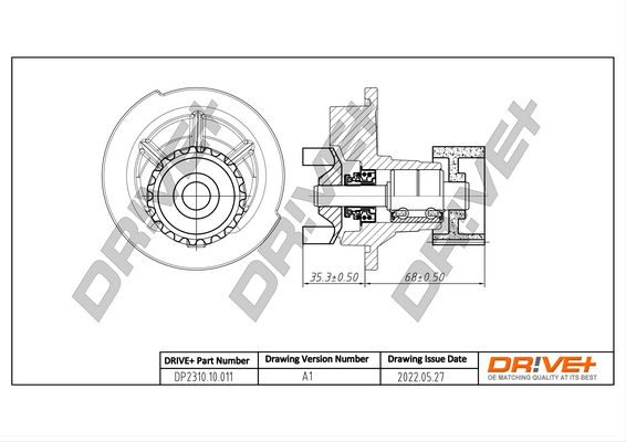 Wasserpumpe, Motorkühlung Dr!ve+ DP2310.10.011 von Dr!ve+