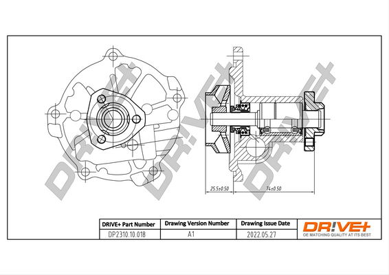 Wasserpumpe, Motorkühlung Dr!ve+ DP2310.10.018 von Dr!ve+