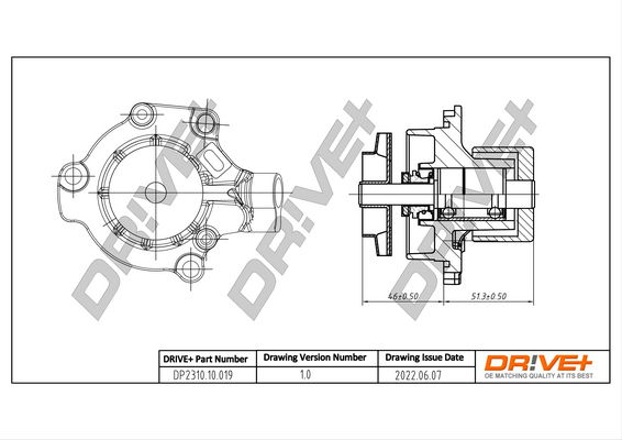 Wasserpumpe, Motorkühlung Dr!ve+ DP2310.10.019 von Dr!ve+