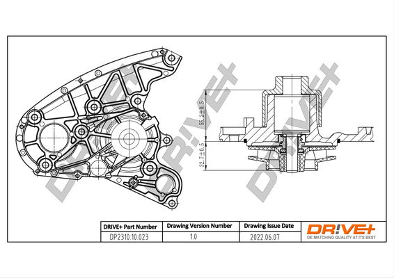 Wasserpumpe, Motorkühlung Dr!ve+ DP2310.10.023 von Dr!ve+