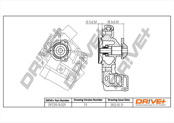 Wasserpumpe, Motorkühlung Dr!ve+ DP2310.10.029 von Dr!ve+