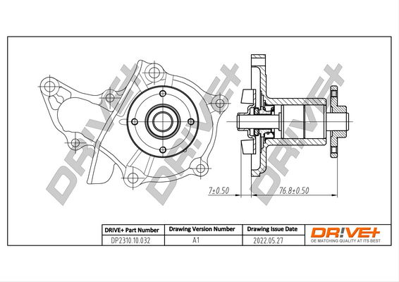 Wasserpumpe, Motorkühlung Dr!ve+ DP2310.10.032 von Dr!ve+