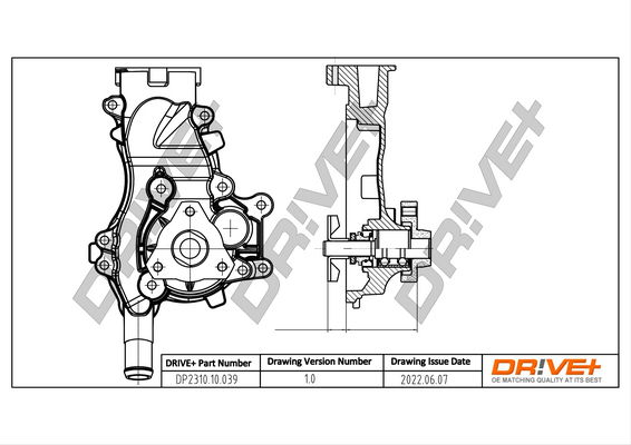 Wasserpumpe, Motorkühlung Dr!ve+ DP2310.10.039 von Dr!ve+