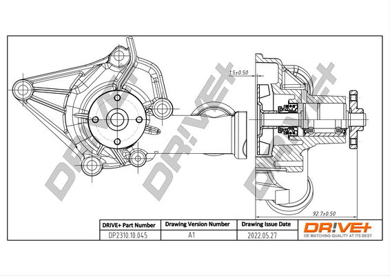 Wasserpumpe, Motorkühlung Dr!ve+ DP2310.10.045 von Dr!ve+