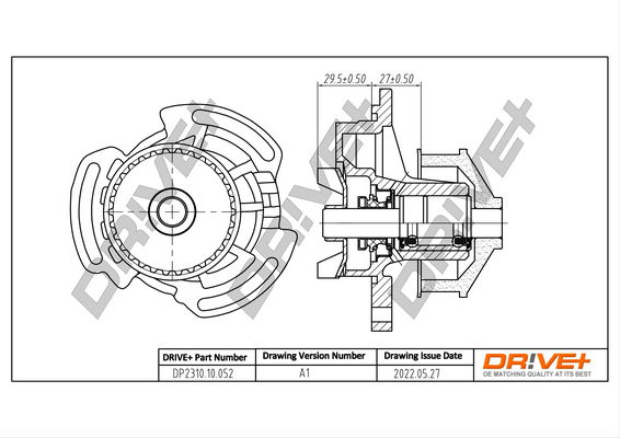 Wasserpumpe, Motorkühlung Dr!ve+ DP2310.10.052 von Dr!ve+