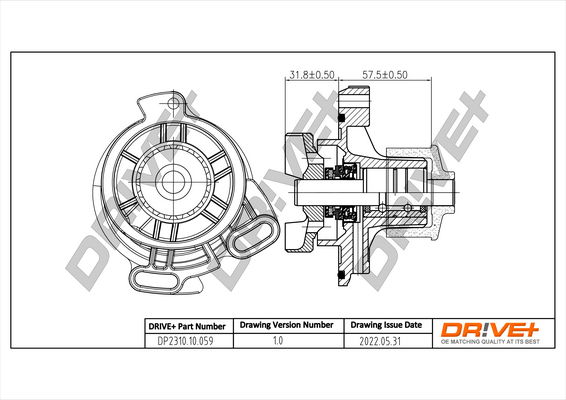Wasserpumpe, Motorkühlung Dr!ve+ DP2310.10.059 von Dr!ve+