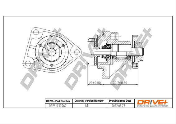 Wasserpumpe, Motorkühlung Dr!ve+ DP2310.10.060 von Dr!ve+