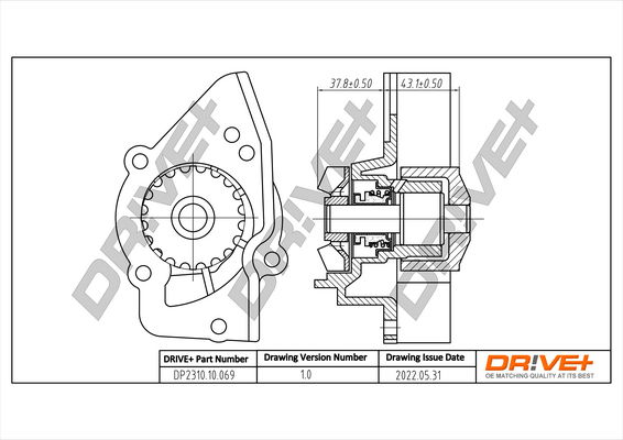 Wasserpumpe, Motorkühlung Dr!ve+ DP2310.10.069 von Dr!ve+