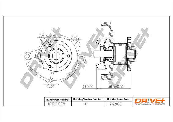 Wasserpumpe, Motorkühlung Dr!ve+ DP2310.10.073 von Dr!ve+