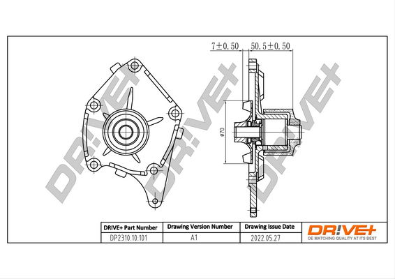 Wasserpumpe, Motorkühlung Dr!ve+ DP2310.10.101 von Dr!ve+