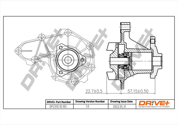 Wasserpumpe, Motorkühlung Dr!ve+ DP2310.10.105 von Dr!ve+