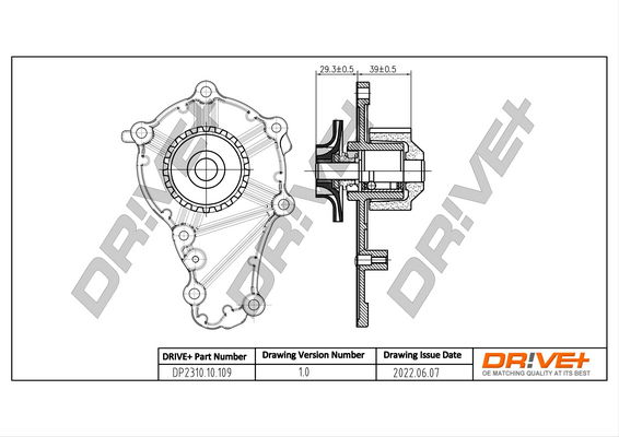 Wasserpumpe, Motorkühlung Dr!ve+ DP2310.10.109 von Dr!ve+