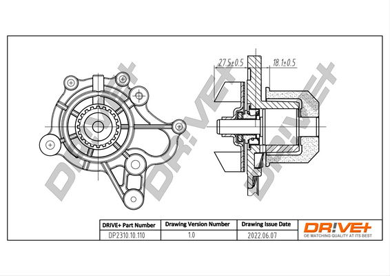 Wasserpumpe, Motorkühlung Dr!ve+ DP2310.10.110 von Dr!ve+