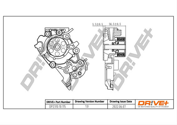 Wasserpumpe, Motorkühlung Dr!ve+ DP2310.10.115 von Dr!ve+