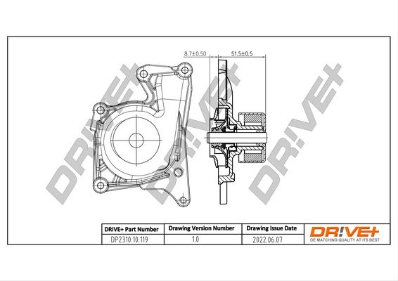 Wasserpumpe, Motorkühlung Dr!ve+ DP2310.10.119 von Dr!ve+