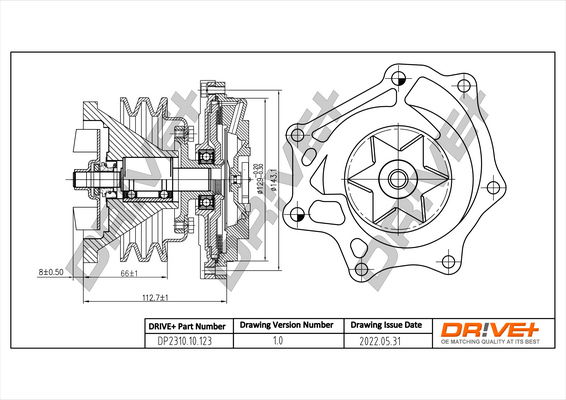 Wasserpumpe, Motorkühlung Dr!ve+ DP2310.10.123 von Dr!ve+