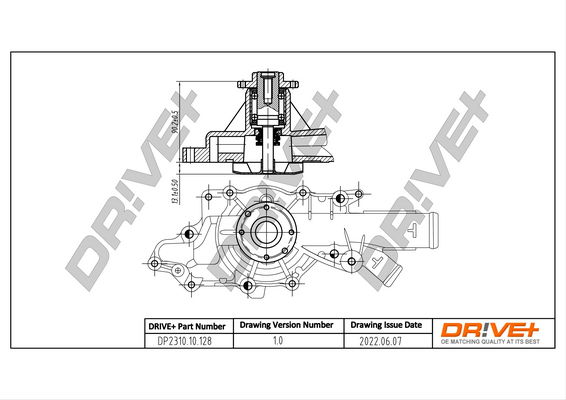 Wasserpumpe, Motorkühlung Dr!ve+ DP2310.10.128 von Dr!ve+