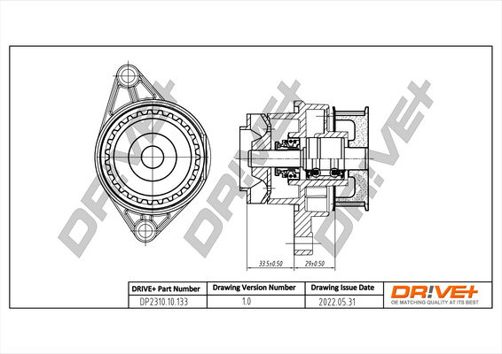 Wasserpumpe, Motorkühlung Dr!ve+ DP2310.10.133 von Dr!ve+