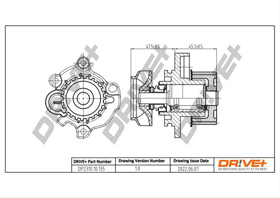 Wasserpumpe, Motorkühlung Dr!ve+ DP2310.10.135 von Dr!ve+