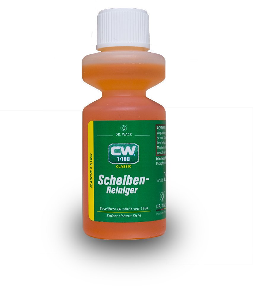 DR. WACK – CW1:100 Scheibenreiniger Classic 25 ml I Premium Scheibenreiniger-Konzentrat für alle Scheibenwaschanlagen & Scheinwerfer-Reinigungsanlagen I Hochwertige Autopflege – Made in Germany von DR. WACK