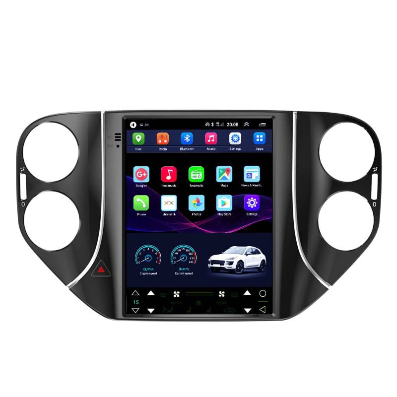 Android 10 VE cal Bildschirm Autoradio für VW Volkswagen Tiguan 2010-2016, Multimedia-Navigation GPS-Stereo 2 ohne DVD,Wifi 2g+32g von Dr.Lefran