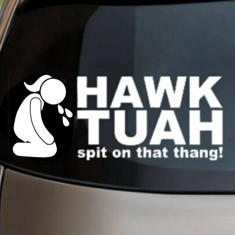 Dranng Hawk Tuah Sticker,Hawk Tush Spit On That Thing-Auto Aufkleber, Hawk Tuah Aufkleber, Hawk Tush Lustige -Aufkleber, Hochwertiger Vinyl-Aufkleber Für Auto Autofenster Stoßstange Laptop von Dranng