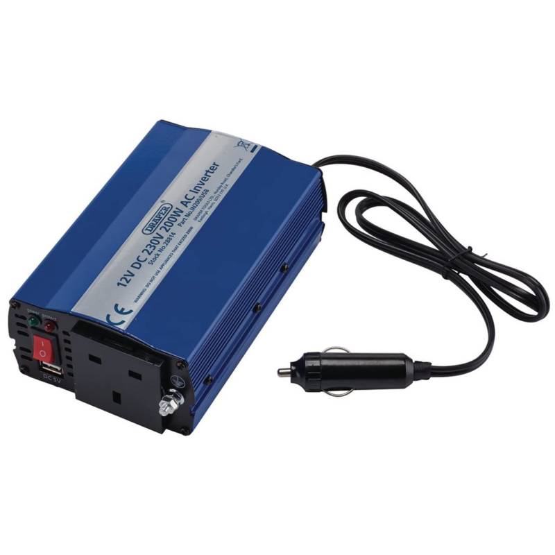 DRAPER 28814 dc-ac Inverter, 12 V, 200 W von Draper