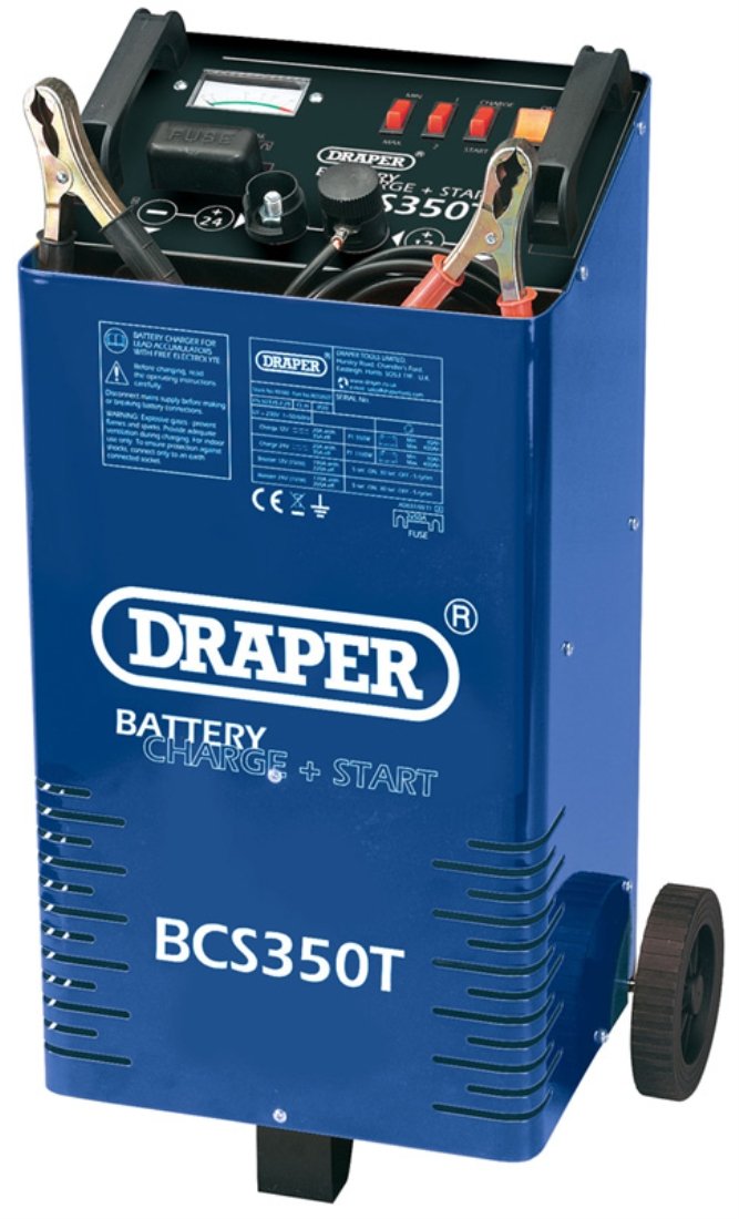 Draper 40180 Energiestation mit Rollen, Starthilfe- / Ladegerät, 12 V / 24 V, 300 A von Draper