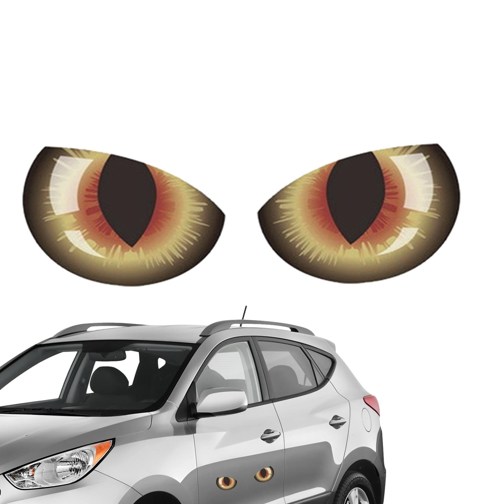 Dreuhuing Auto-Aufkleber mit reflektierenden Augen | 3D-Auto-starke reflektierende Augen, wasserfest, lustig, Aufkleber,Langlebige Autodekoration, lustige Autoaufkleber für Automobil, Zuhause, LKW von Dreuhuing