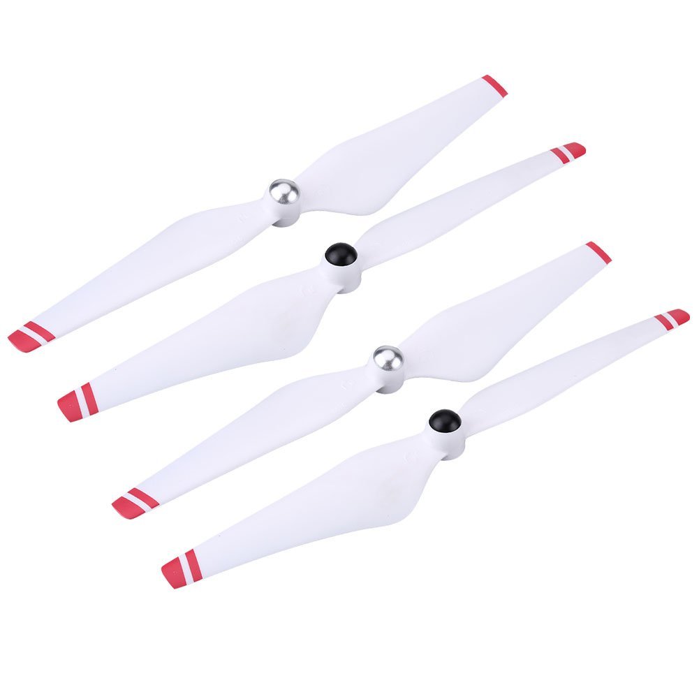 2 Paar RC Drohne Propellerblätter, CW CCW Selbstsichernde Propeller Blades für Phantom2 / 3 E300(Weiß + Rot) von Dilwe