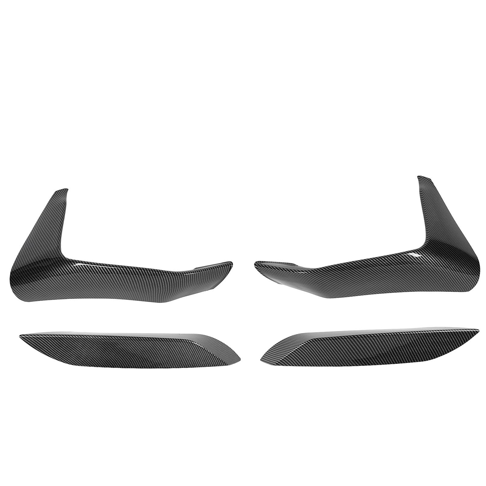 Drikou Front Stoßfänger Kühlergrill Nebel -Lichtspoiler -Set, ABS -Material für ein verbessertes sportliches Aussehen Front Stoßfänger Splitter kompatibel mit F80 F82 F83 M3 M4 (Carbon Fiber Style) von DriKou