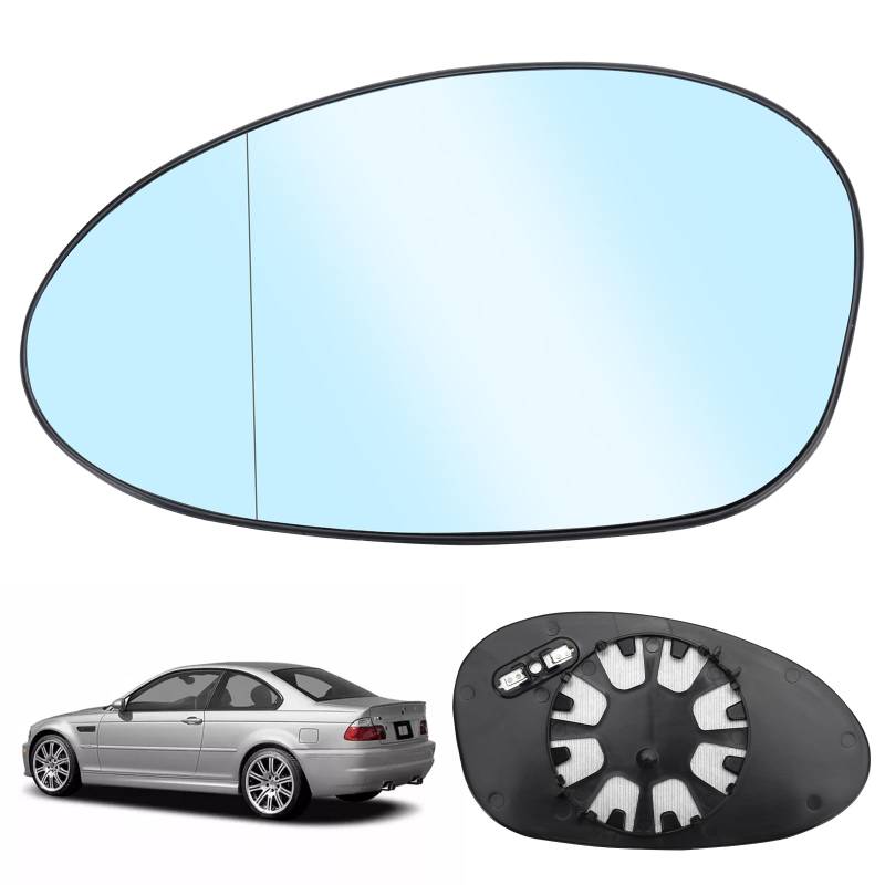 Spiegelgläser Kompatibel Mit BMW E90 / E91 / E92 / E93 2005-2008, Blau Beheiztes Außenspiegelglas von DriSubt