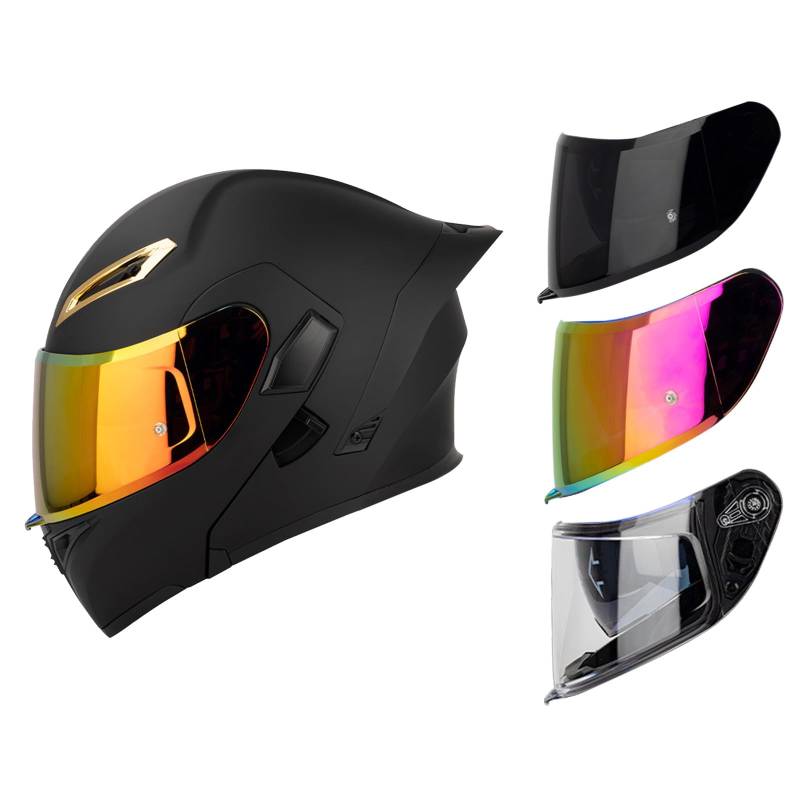 DriveNova Motorradhelm - Klapphelm Modularer Helm mit Doppelvisier, ECE/DOT Zertifiziert Motorrad Helm Integralhelm Jethelm für Erwachsene Damen und Herren von DriveNova