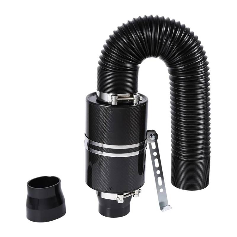 Auto Ansaugrohr 1 Set Universal Auto 76mm 3 Zoll Kohlefaser Kaltluftfilter Füttern Beiliegend Hoher Durchfluss Kalt Lufteinlass Induktionsrohr Schlauchsatz Lufteinlass von Drkxdt