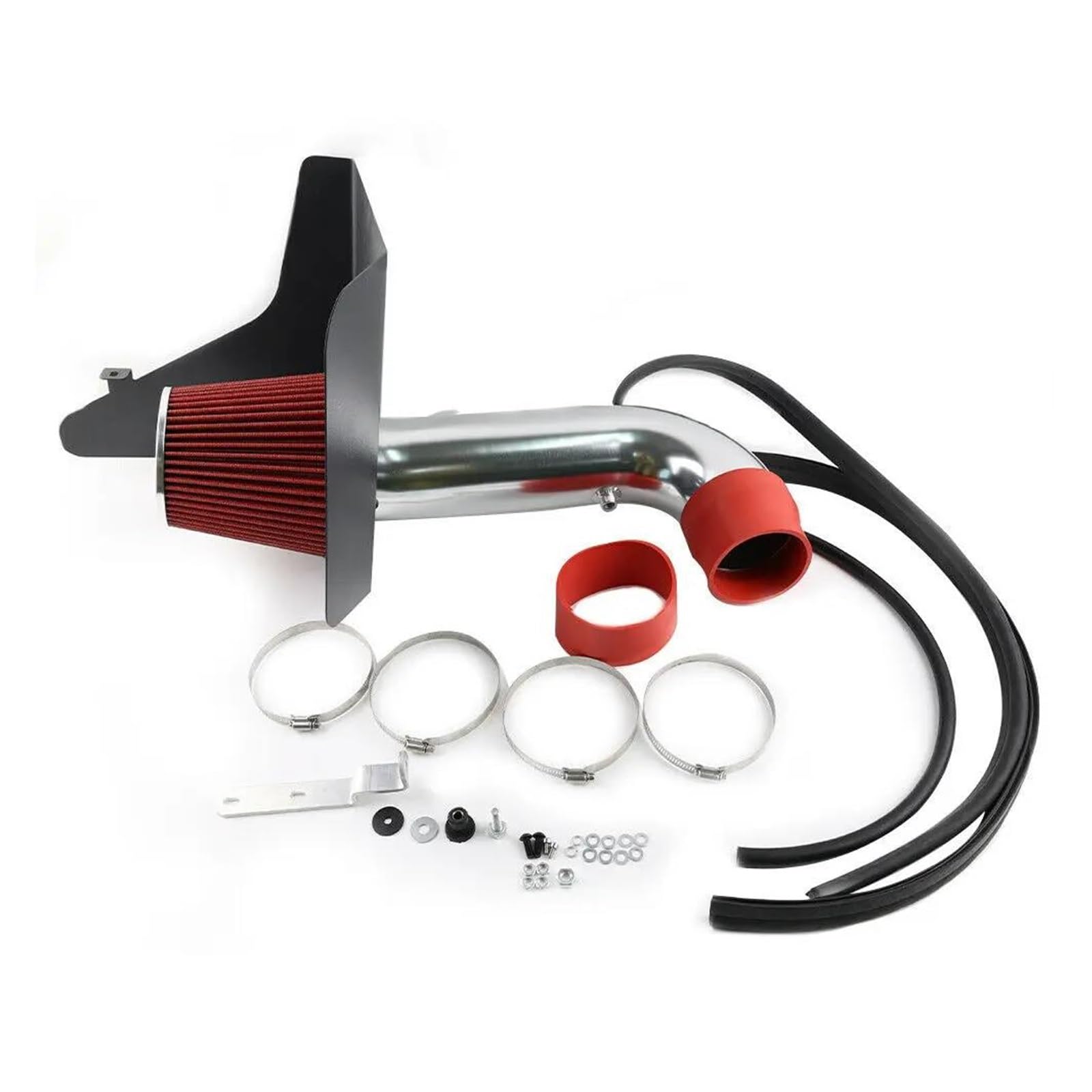 Auto Ansaugrohr Autoteile-Motor 4-Zoll-Kit Für Kaltluftansaugsystem + Hitzeschild Roter Filter Für Camaro 6.2L V8 10-15 Kraftfahrzeugteile Lufteinlass von Drkxdt