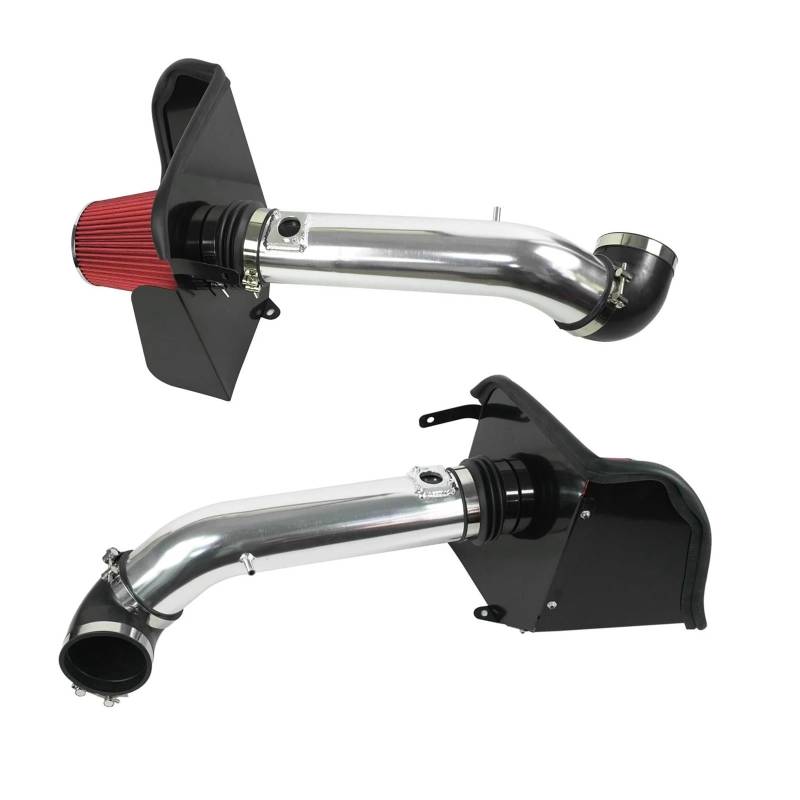 Auto Ansaugschlauch Ansaugrohr Auto 4-Zoll-Cold Air Intake Kit Mit Hitzeschild Für Chevrolet Für Silverado Für Cadillac Für Escalade 4.8 5.3 6.0 09-14 von Drkxdt