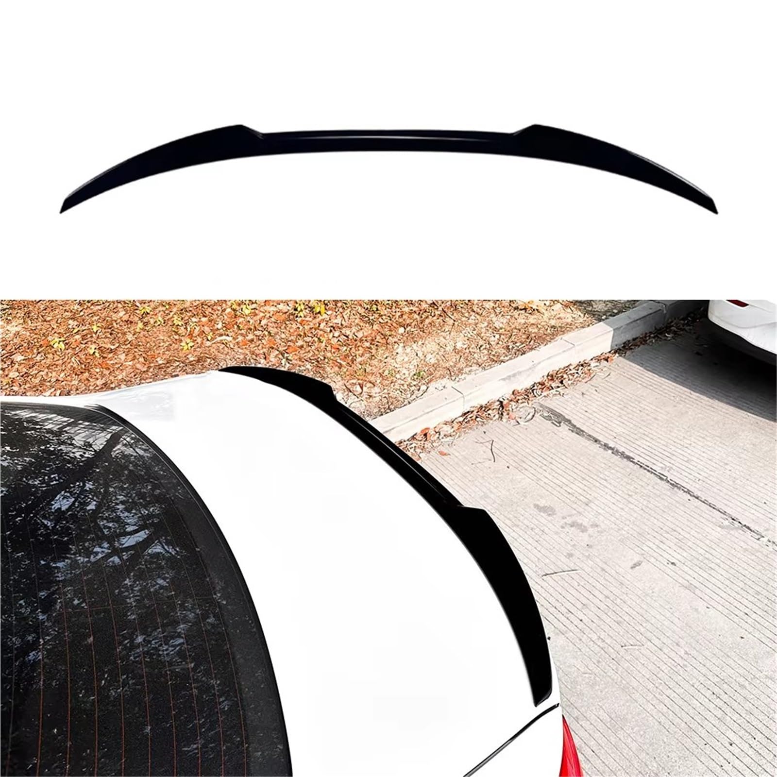 Auto Heckspoiler Für 3 Serie F30 318i 320i 2013-2019 Für M4 Hinten Schwanz Mittleren Flügel Spoiler Feste Flügel Modifikation Auto Body Kit Auto Heckflügel von Drkxdt