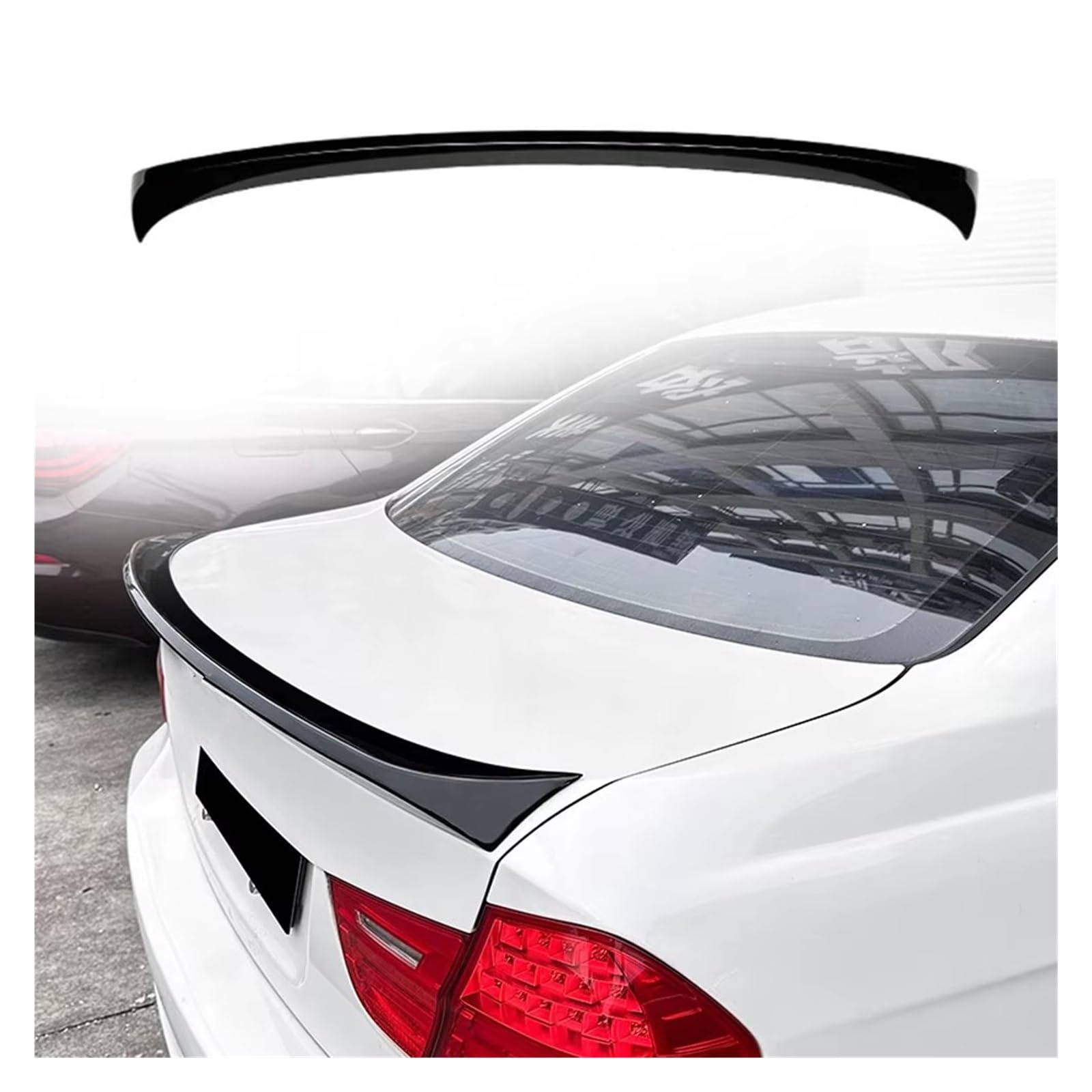 Auto Heckspoiler Für 3er E90 2005–2012, Für CSL-Modell, Heckdach-Heckflügel-Spoiler, Fester Wind, Außenmodifikation, Auto-Body-Kit, Glänzendes Schwarz Auto Heckflügel von Drkxdt