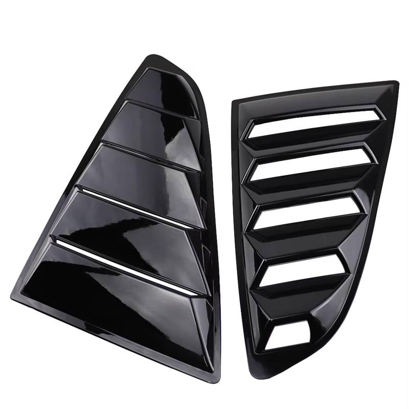 Auto Heckspoiler Für Ford Für Mustang 2015 2016 2017 2018 2019-2023 Hinten Viertel Fenster Lamellen Spoiler Scoops Auto Tuning Panel Seite Air Vent Abdeckung Auto Heckflügel von Drkxdt