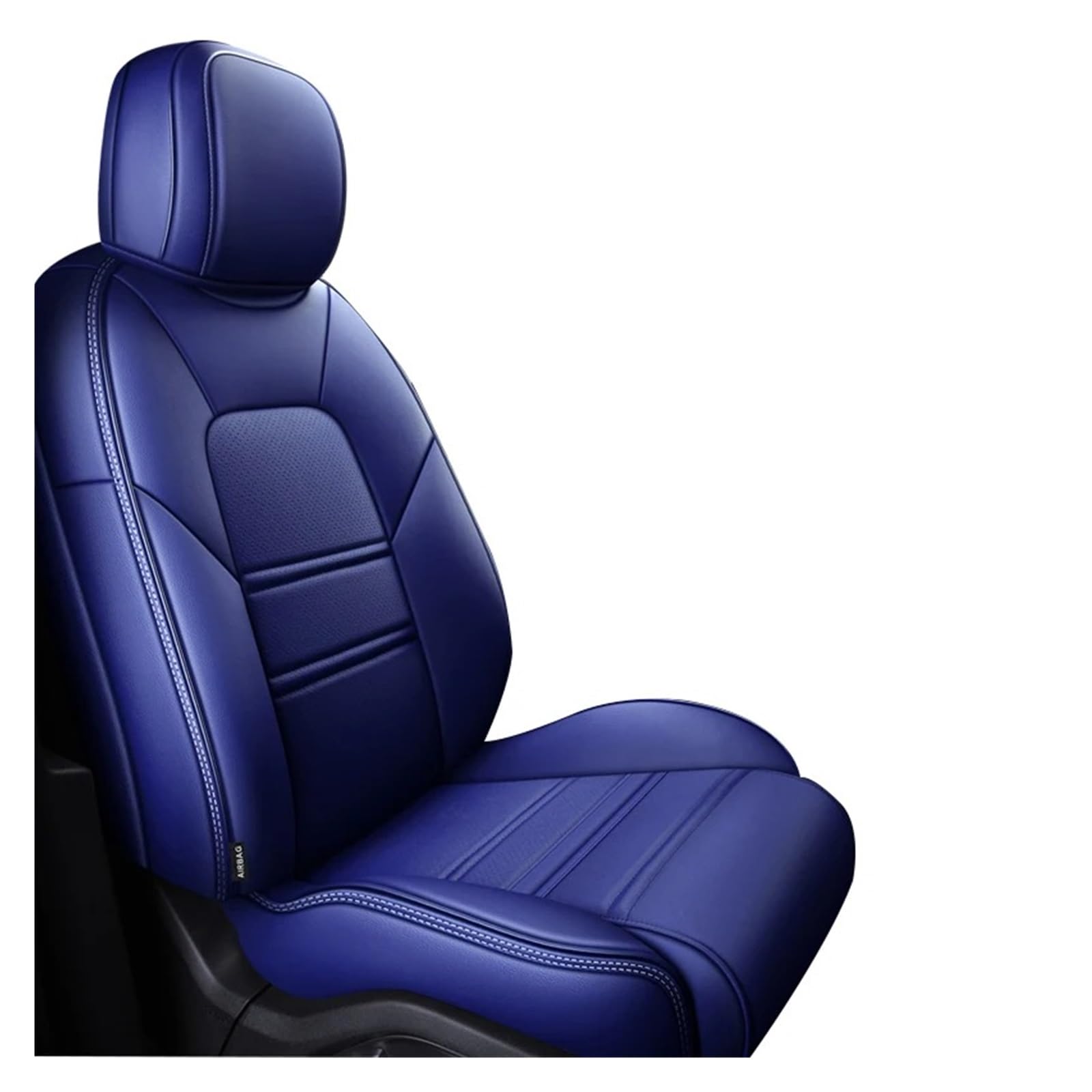 Auto Schonbezüge Autositzbezüge Für Peugeot 2008 407 307 308 5008 4008 3008 Wasserdichtes Individuelles Leder-Interieur-Autozubehör Autositzbezüge(1piece-Blue) von Drkxdt