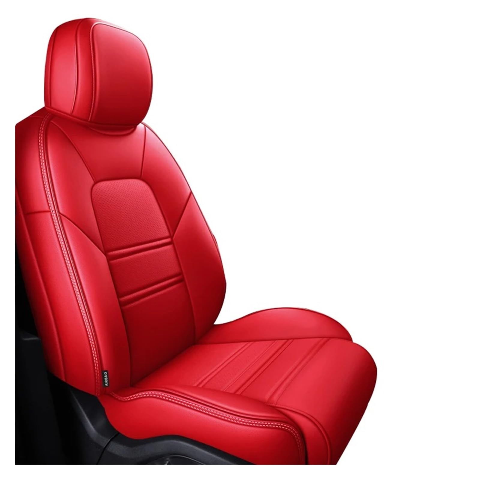 Auto Schonbezüge Autositzbezüge Für Peugeot 2008 407 307 308 5008 4008 3008 Wasserdichtes Individuelles Leder-Interieur-Autozubehör Autositzbezüge(1piece-Red) von Drkxdt