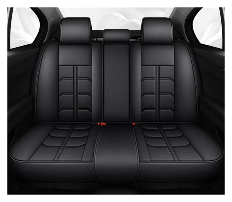 Auto Schonbezüge Autositzbezug Für Hyundai I30 Ix35 Für Kona Für I40 Für Ioniq 5 Für I20 Für Tucson Für Elantra Coupe Universell Wasserdicht Leder Autositzbezüge(Rear Seats-Black) von Drkxdt