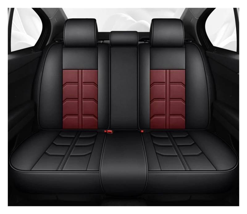 Auto Schonbezüge Autositzbezug Für Peugeot 207 206 2008 308 407 307 Sw Cc 205 107 208 Universelles Wasserdichtes Leder-Autozubehör Autositzbezüge(Rear Seats-Wine Red) von Drkxdt