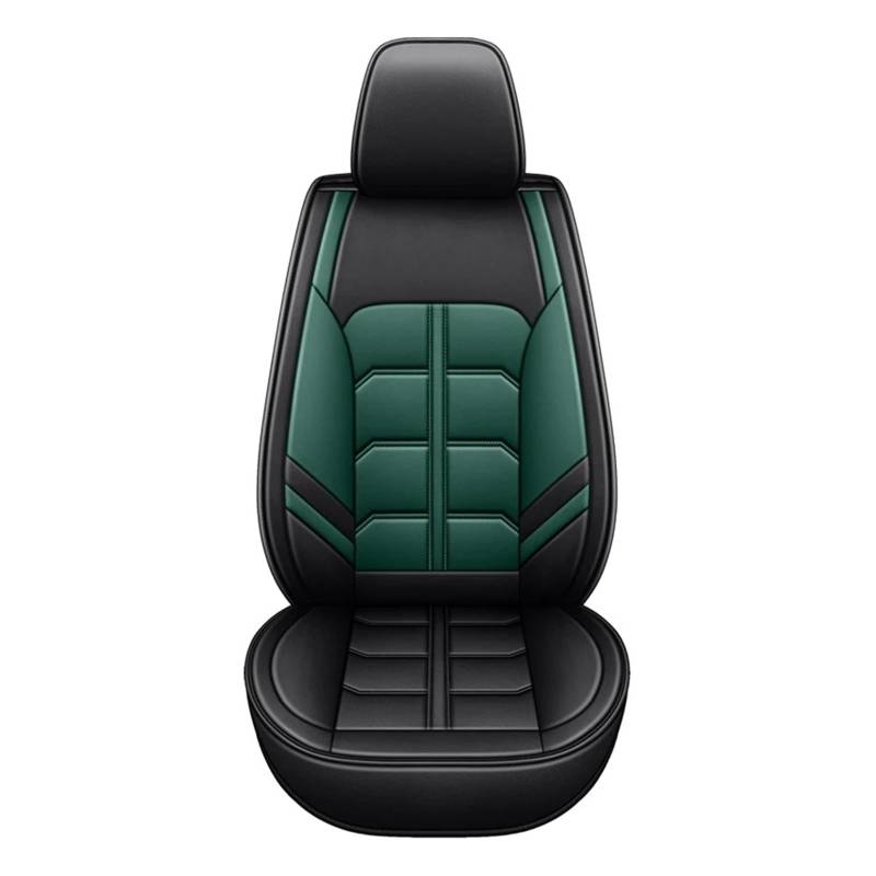 Auto Schonbezüge Autositzbezug Für Qashqai J11 Für Navara D40 Für Terrano 2 Für March X Für Trail Für Patrol Für Versa Für Kicks Universal Leder Autositzbezüge(1 Piece-Green) von Drkxdt