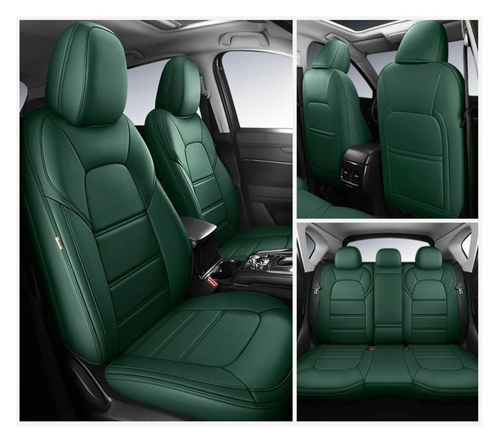 Auto Schonbezüge Autositzbezug Für Toyota Für Chr Für Rav4 Für Yaris Für Cross Für Corolla Für Land Für Cruiser Für Prado 120 150 Autositzbezüge(5piece-Green) von Drkxdt