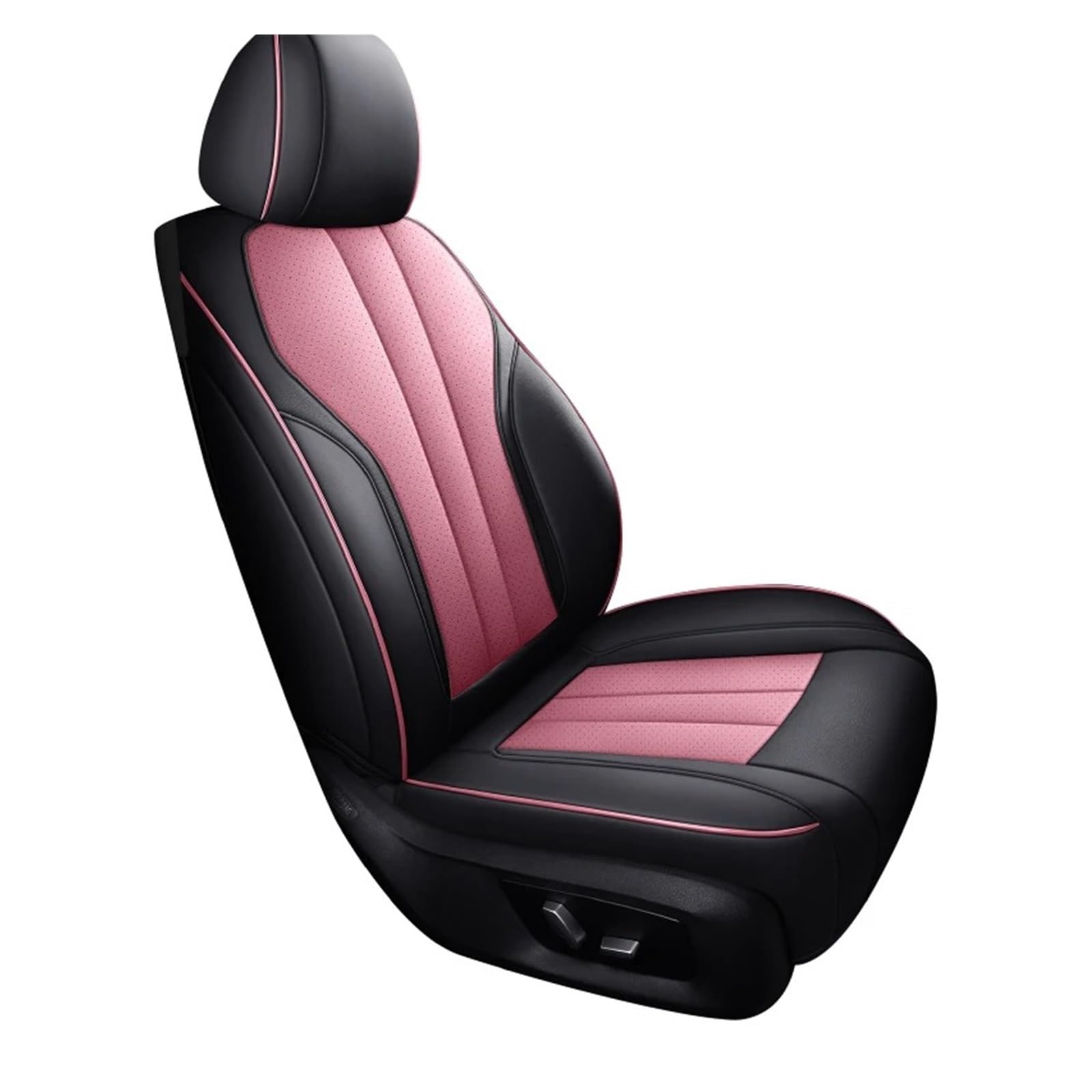 Auto Schonbezüge Brauch Leder Autositzbezug Für BYD Für King Für Seal Für Dolphin Für Atto 3 F3 Für Song Für Plus Für Sealion 6 Für Yuan Up Autositzbezüge(1piece-Black Pink) von Drkxdt