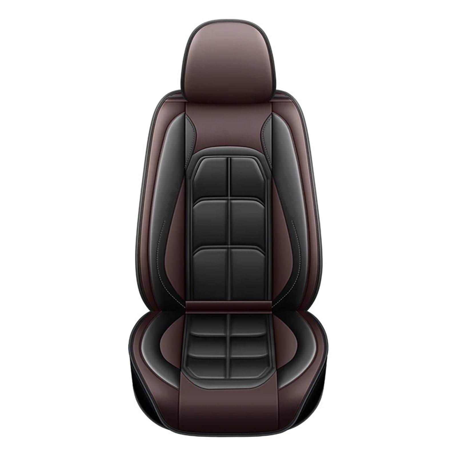 Auto Schonbezüge PU-Leder Universal Autositzbezug Für 1er Alle Modelle E81 E82 E87 E88 F20 F21 F52 F40 Innenausstattung Autositzbezüge(Black Coffee 1 Seat) von Drkxdt