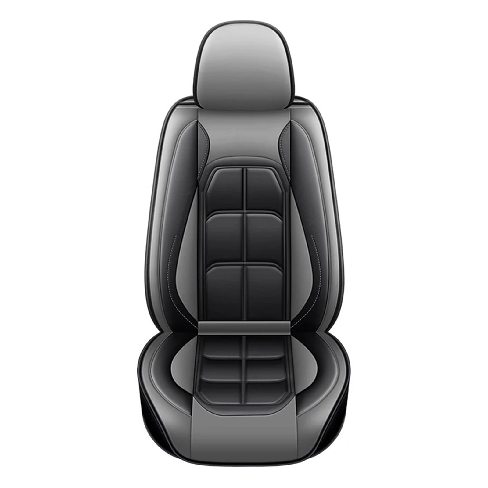 Auto Schonbezüge PU-Leder Universal Autositzbezug Für 1er Alle Modelle E81 E82 E87 E88 F20 F21 F52 F40 Innenausstattung Autositzbezüge(Black Gray 1 Seat) von Drkxdt