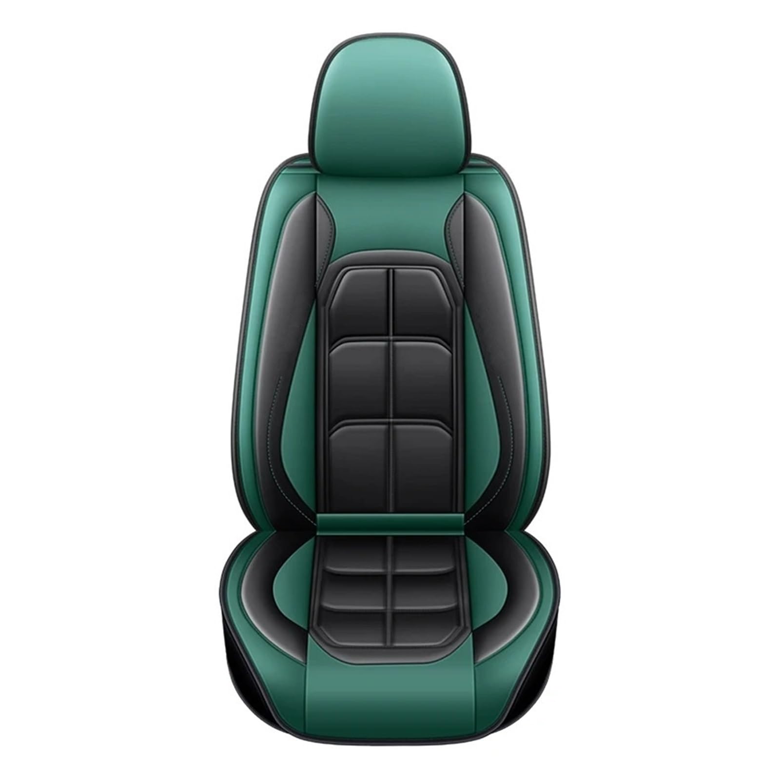 Auto Schonbezüge PU-Leder Universal Autositzbezug Für 1er Alle Modelle E81 E82 E87 E88 F20 F21 F52 F40 Innenausstattung Autositzbezüge(Black Green 1 Seat) von Drkxdt